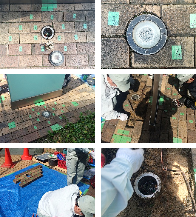 ＜取替工事＞御堂筋某ビル 地下駐車場照明器具LED化工事1