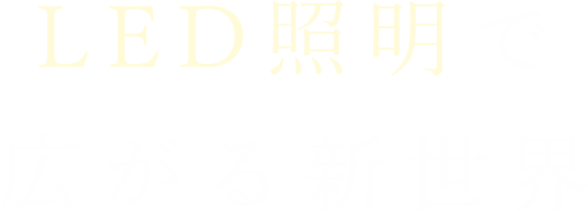 LED照明で広がる新世界